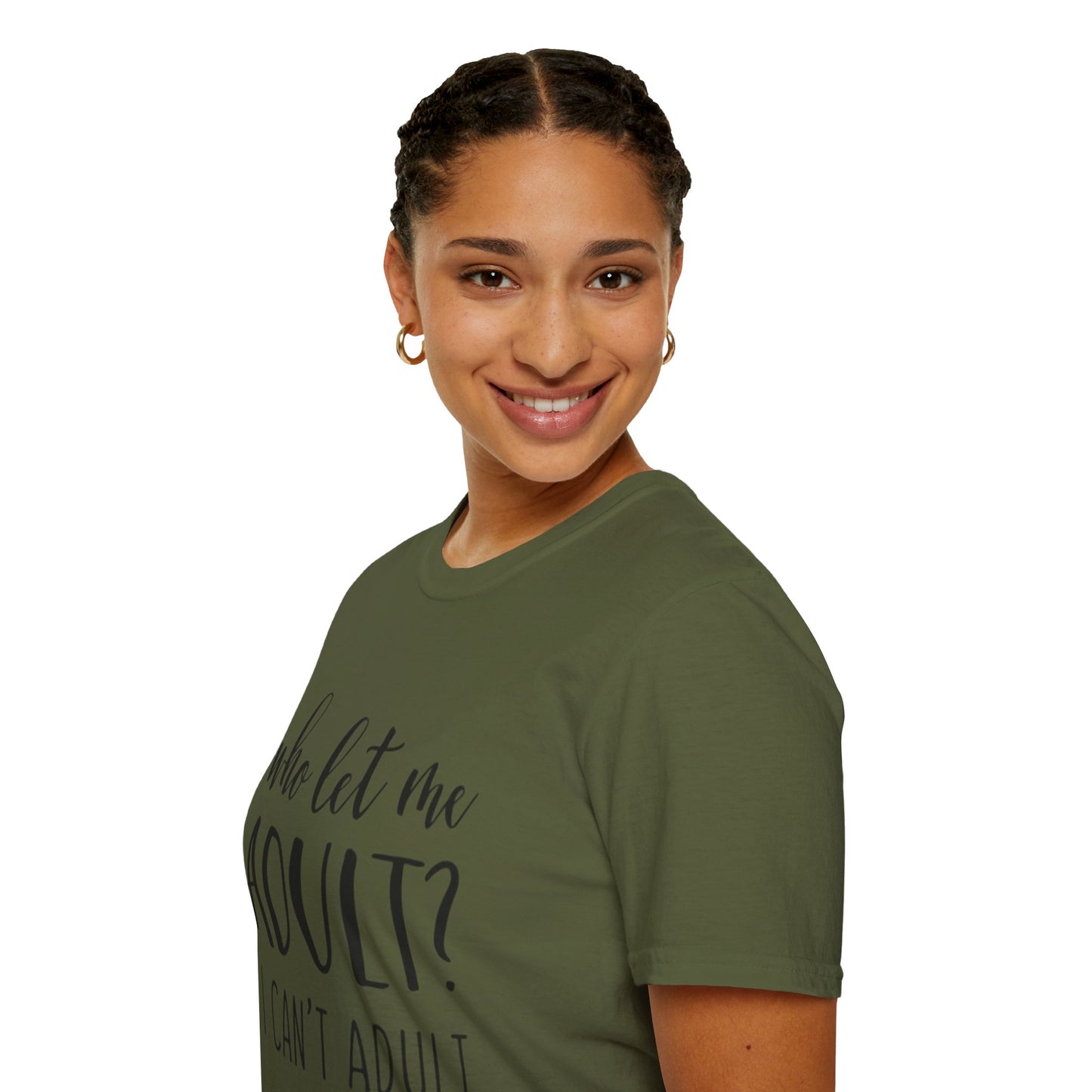 Who Let Me Adult? T-Shirt Printify