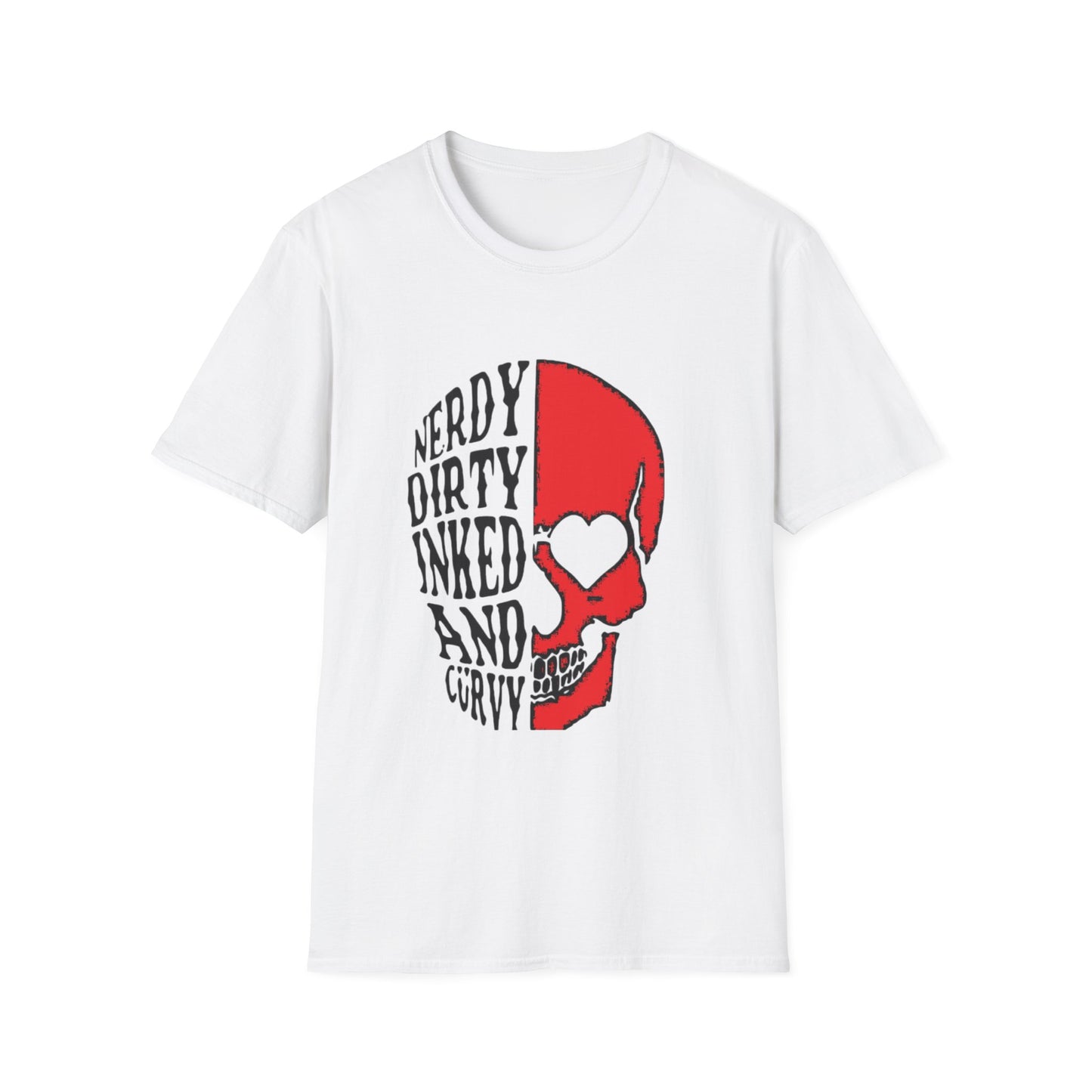 Nerdy, Dirty, Inked, and Curvy  T-Shirt Printify