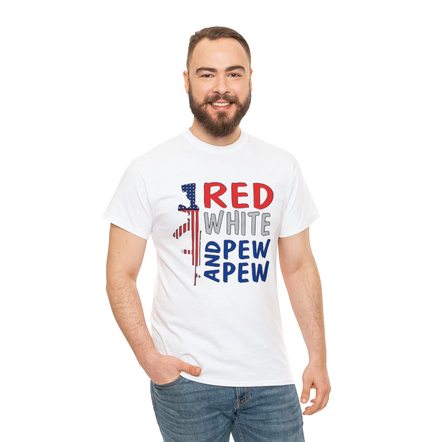 Red, White, and Pew Pew Pew Tee