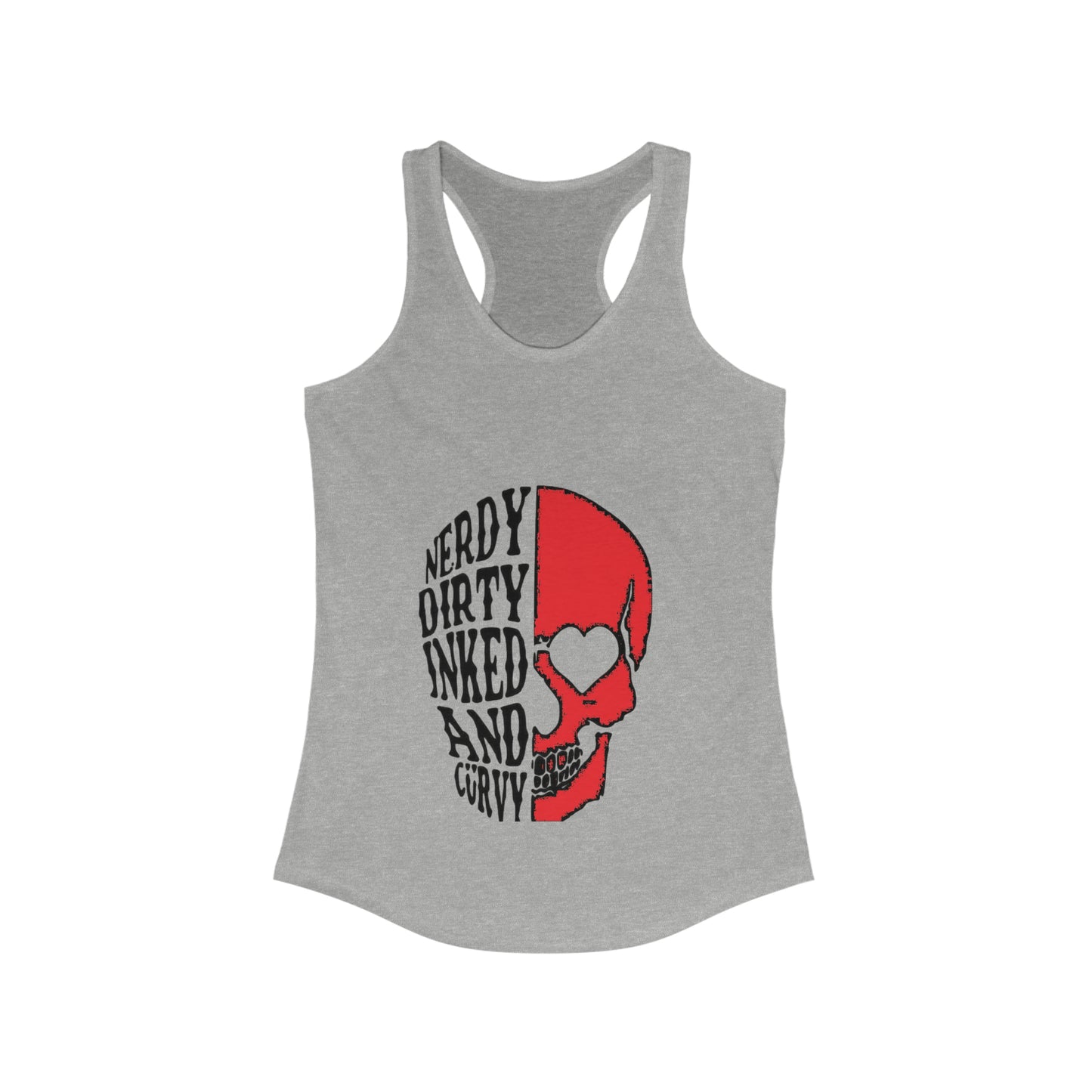 Curvy Racerback Tank Printify