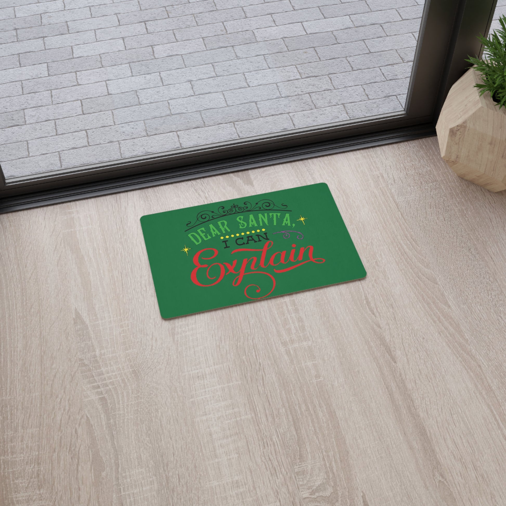 Dear Santa, I Can Explain Floor Mat Printify